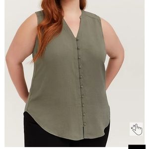 Torrid Size 1 Olive Green Harper Blouse